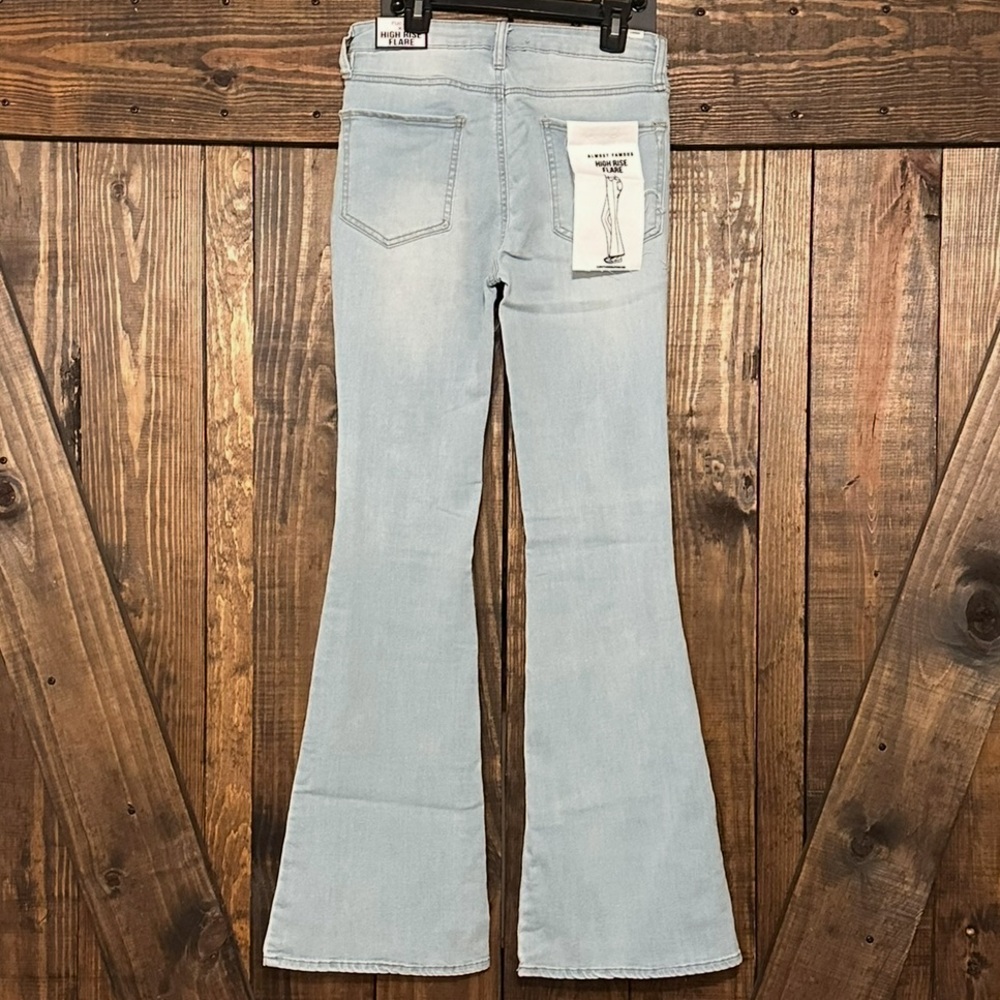 Almost Famous Distressed Light Blue Wide Leg Jeans - Picture 3 of 5